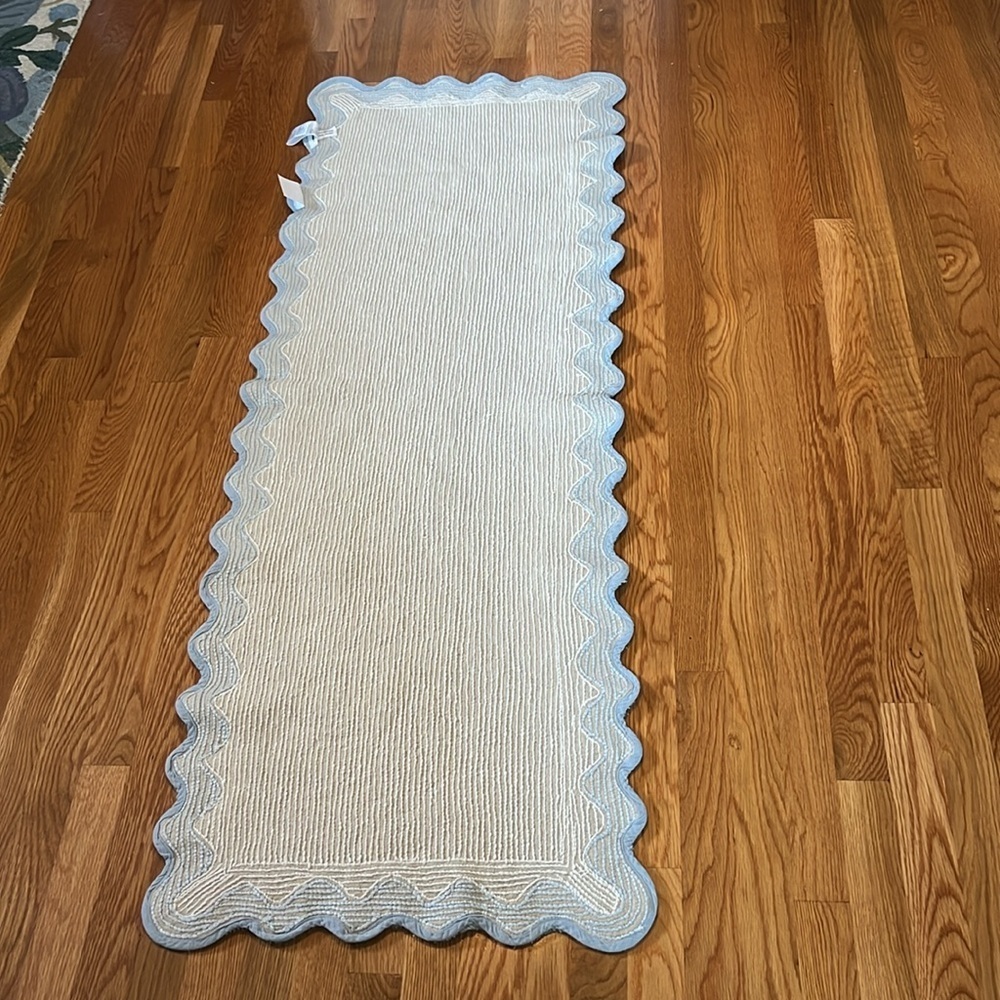 Anthropologie Maeve Scalloped Bath Mat Large NEW - Picture 6 of 9